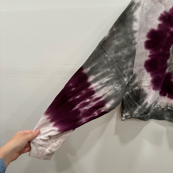 Spirit Jersey Long Sleeve Cropped Sweatshirt Tie-Dye Barry’s Bootcamp SF Medium - Picture 5 of 7